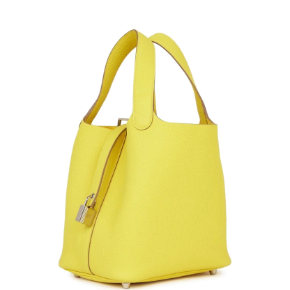 Hermès Picotin Lock 18 Lime Clemence Palladium Hardware